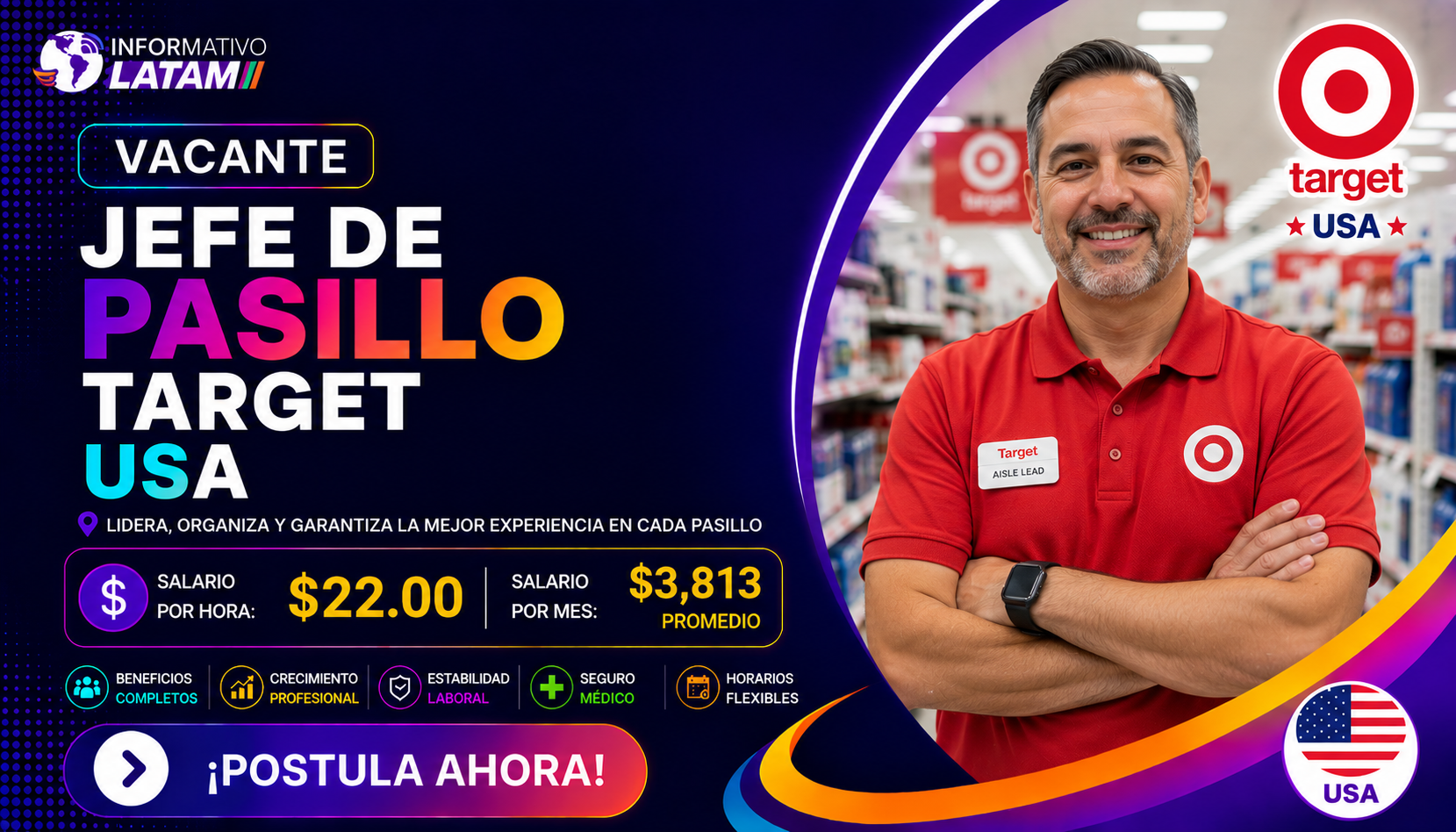 Vacante Jefe de Pasillo Target USA